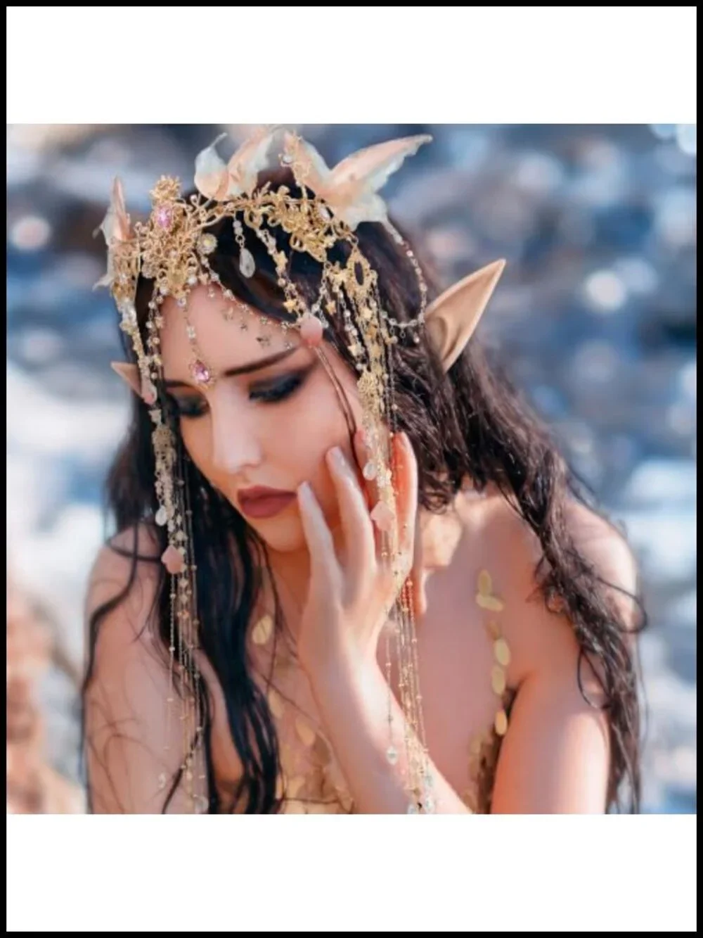 Fairy Crown Butterfly Headband Elf Ears Cosplay Costume